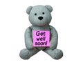 Teddy Bear get well soon isolated Royalty Free Stock Photo