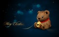 Teddy Bear with Golden Bell