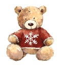 Bear toy stuffed animal red Royalty Free Stock Photo