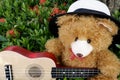 Teddy bear wants to play guitar