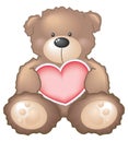 Teddy Bear with Heart Royalty Free Stock Photo