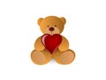 Teddy bear with heart Royalty Free Stock Photo