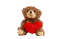 Teddy bear heart isolated