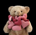 Teddy bear with hearts