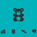Teddy Bear icon flat Royalty Free Stock Photo