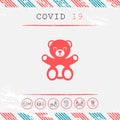 Teddy bear icon. Graphic elements for your design