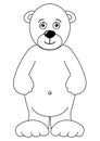 Teddy-bear isolated, contours