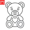 Teddy bear line icon