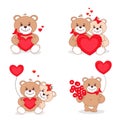 Teddy bear in love set