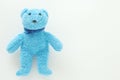 Teddy Bear lying on white background. Royalty Free Stock Photo