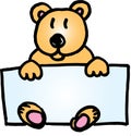 Teddy bear name badge