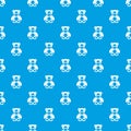 Teddy bear pattern seamless blue Royalty Free Stock Photo