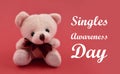 Singles Awareness Day Cute Teddy Bear images Royalty Free Stock Photo