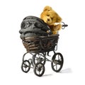 Teddy Bear in Pram II Royalty Free Stock Photo