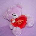 Teddy Bear and red heart I Love You - stock photos Royalty Free Stock Photo