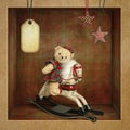 Teddy Bear on the rockin Horse Royalty Free Stock Photo