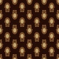 Teddy bear seamless art brown simple pattern Royalty Free Stock Photo