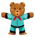 Teddy Bear sending you hugsChinese New Year illustration vector