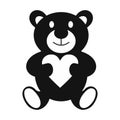 Teddy bear simple icon