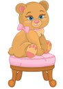 Teddy Bear Sitting On A Chair