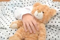 Teddy bear sleeps Royalty Free Stock Photo