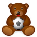 Teddy bear soccer ball