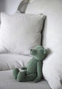 Teddy bear on the sofa Royalty Free Stock Photo