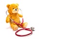 Teddy Bear with Stethoscope and Swiss Franc