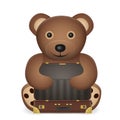 Teddy bear with suitcase