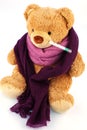 Teddy bear with thermometer