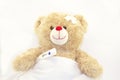 Teddy bear with a thermometer