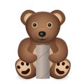 Teddy bear with toilet paper