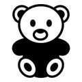 teddy bear, toy black vector Royalty Free Stock Photo