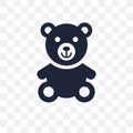 Teddy bear transparent icon. Teddy bear symbol design from Birth