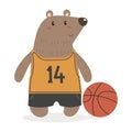 Teddy Bear Wearing Basketball Suit