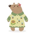 Teddy Bear Wearing Cute Sunflower Dress