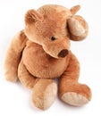 Teddy bear in a worry Royalty Free Stock Photo