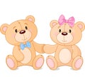 Teddy bears in love Royalty Free Stock Photo