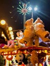 Teddy Bears and other prizes on stall at Nottingham Goose Fair Royalty Free Stock Photo