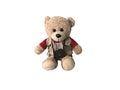 Teddy bear isolated over a white background Royalty Free Stock Photo