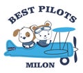 teddy best pilots print vector