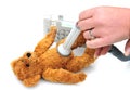 Teddy at the doctors Royalty Free Stock Photo