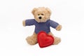 Teddy and heart Royalty Free Stock Photo