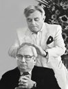 Teddy Kollek plays `Guess Who?` with Isaac Stern in Jerusalem