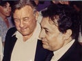 Teddy Kollek and Zubin Mehta at 4th Annual Jerusalem Film Festival in 1987 Royalty Free Stock Photo