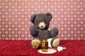 Teddybear is sick Royalty Free Stock Photo