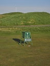 The Tee Box at the Par 4 second hole on the Championship Course at Carnoustie Golf Links. Royalty Free Stock Photo