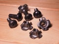 Tee nuts four pronged captive blind threaded inserts for wood furniture