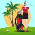 tee off hole one, golf course scenery Royalty Free Stock Photo