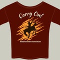 Tee Shirt with Cowboy Riding Horse Rodeo Graphic Royalty Free Stock Photo